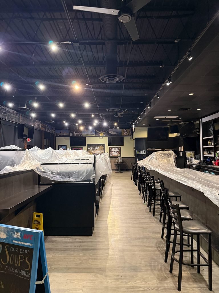 Restaurant prepared for commercial ceiling cleaning by Buckeye Ceiling Cleaning